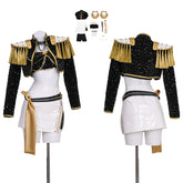 Kpop Demon Hunters Huntrix Mira Black Golden Dance Cosplay Costume Halloween Outfit ACcosplay
